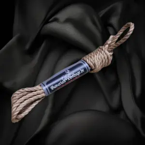 Corde de jute standard 6 mm ; 4 m, enroulée avec une banderole