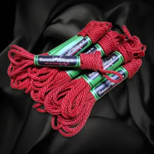 Red jute ropes S-Edition 6 mm Exclusive as a set with 7 × 8 m and 2 × 4 m