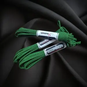 Tre grønne POSH-reb af polyester, 5,5 mm tykke, hver 8 m lange