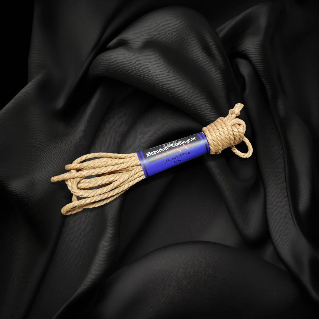 Corda única exclusiva de juta macia de 6 mm com 8 m de comprimento da Bavarian-Bondage.