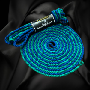 Leinenhanf-Seil Grün-Blau 6mm
