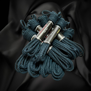 Linen hemp rope, dark petrol, 6mm, exclusive; set of 7x8m and 2x4m