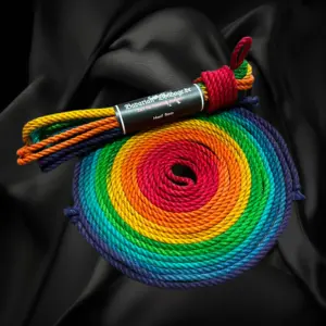Corde en lin et chanvre aux couleurs de l'arc-en-ciel, 5 mm, exclusive, longueur 8 m